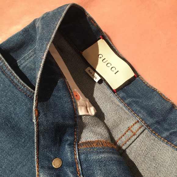 Gucci embroidered denim skirt size 38 new, rare - Picture 6 of 7